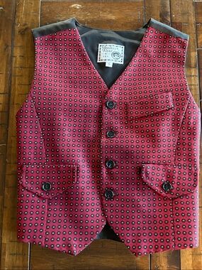 Vintage Monkey Wear Red Patterned Kids Vest - Size 5 -Vintage 90’s, Fun, Classic